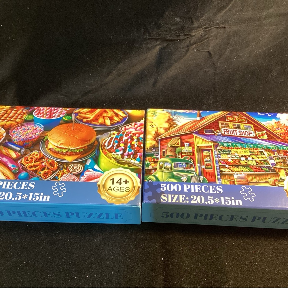 Two 500 piece puzzles, 20.5” x 15 “